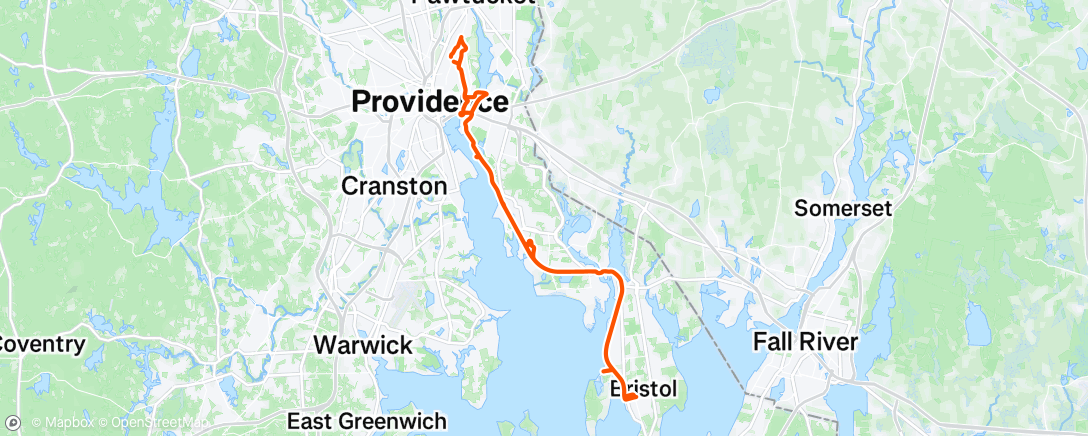 Map of the activity, the weight of my bike is now my entire personality