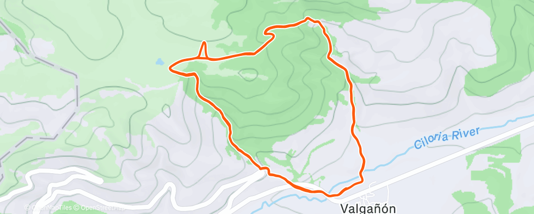 Map of the activity, 3x20' ritmo competición