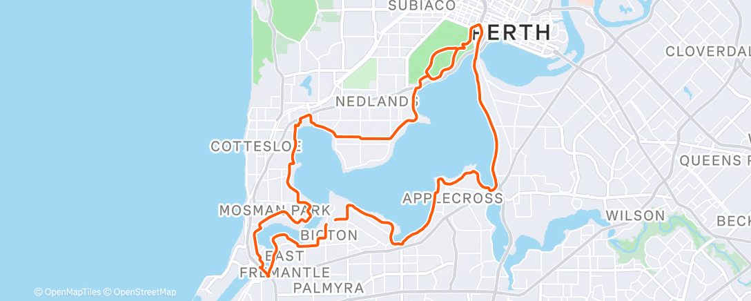 Map of the activity, Lunch Ride