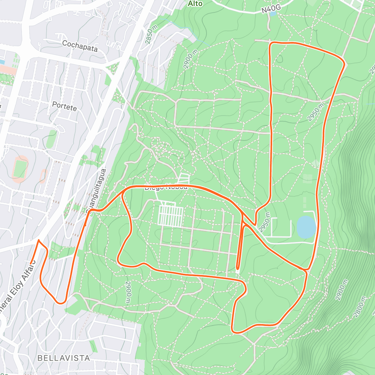 Map of the activity, Lunch Ride