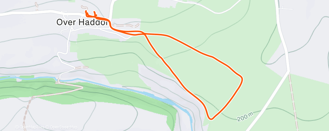 Map of the activity, Afternoon Walk