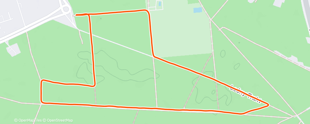Map of the activity, Parkrun