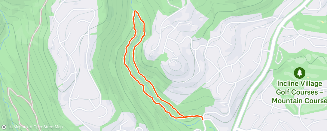 Map of the activity, Morning Hike