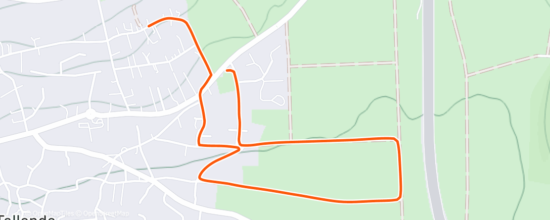 Map of the activity, Course à pied dans l'après-midi