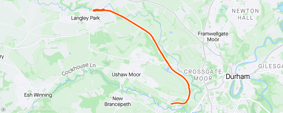 Map of the activity, 8 Mile Run