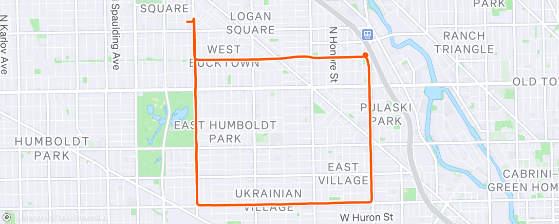 Map of the activity, 1 coffee 0 breakfast Morning Run