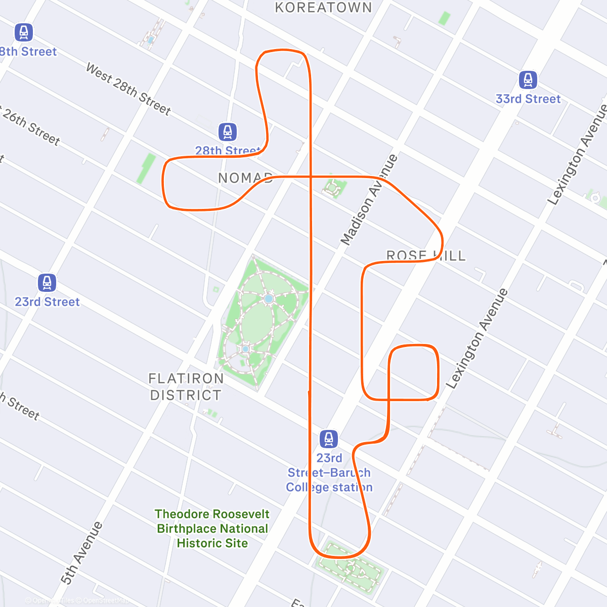 Map of the activity, Zwift - Times Square Circuit in New York