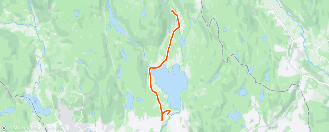 Map of the activity, Morning Roller Ski