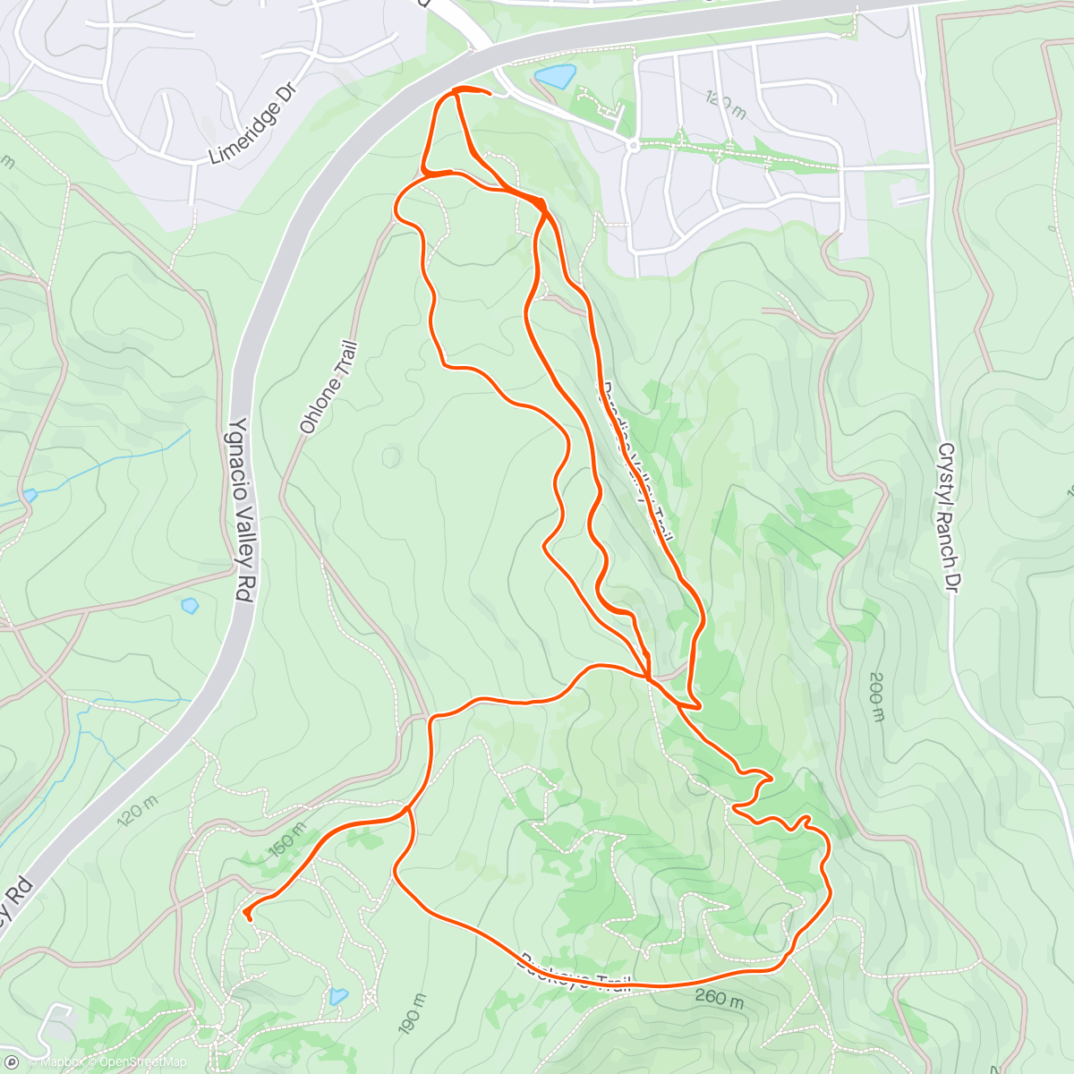 Map of the activity, Lime Ridge