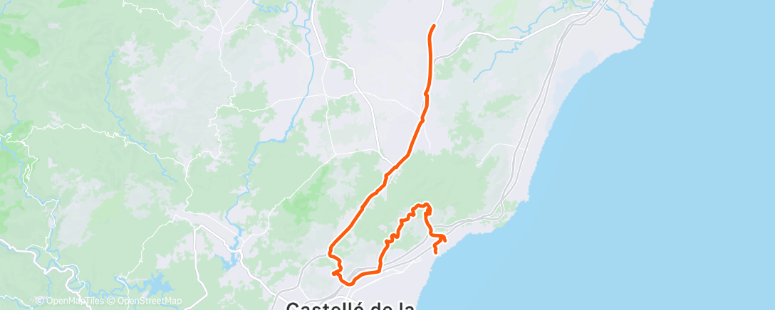 Map of the activity, Ciclismo