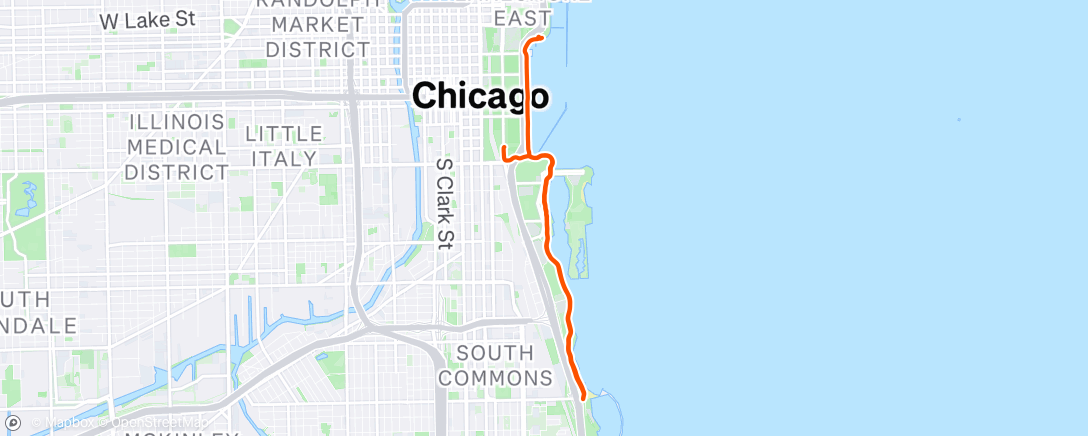 Map of the activity, Chicago Triathlon 2025 Run