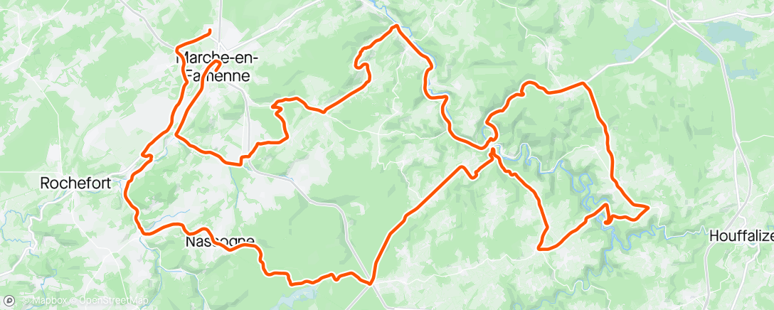 Map of the activity, Famenne Ardenne Classic. DNF