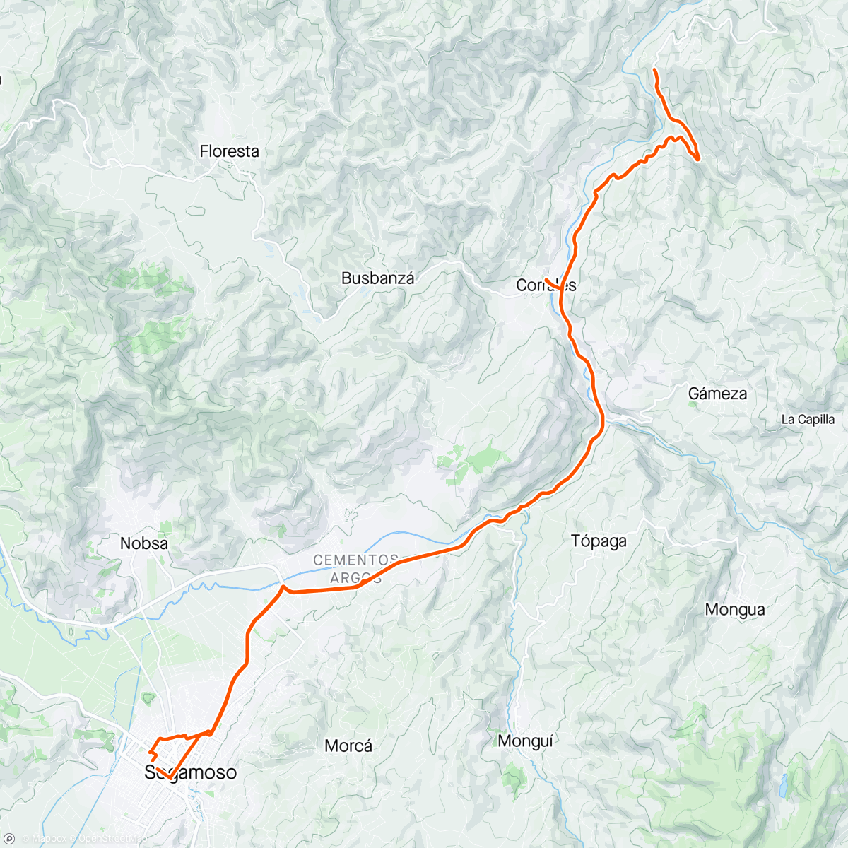Map of the activity, Puente canelas , ye de Beteitiva