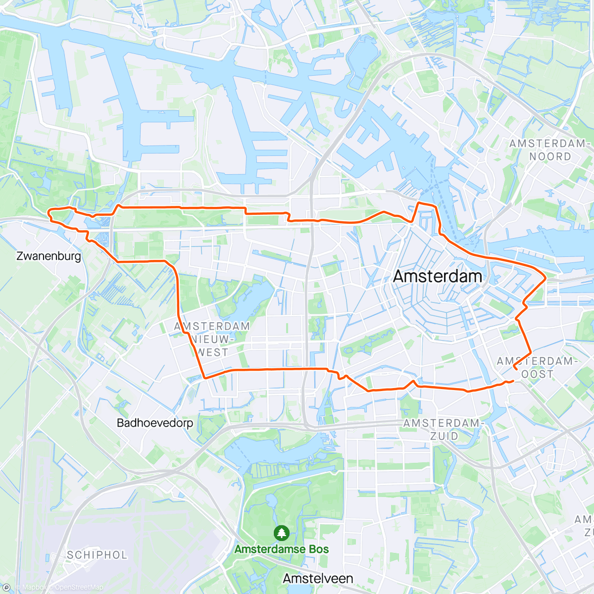 Map of the activity, Casual Ride