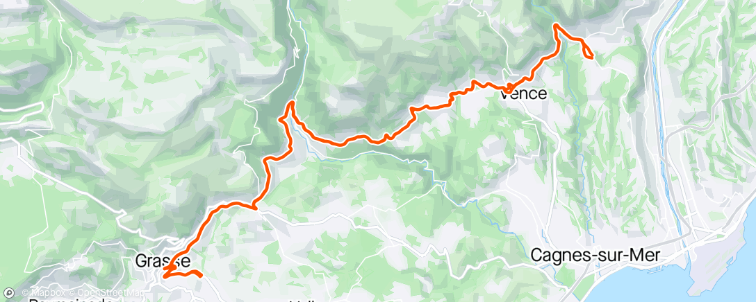 Map of the activity, Sortie vélo du matin