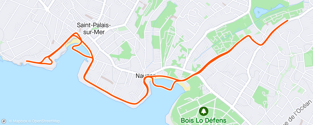Карта физической активности (Footing promenade)