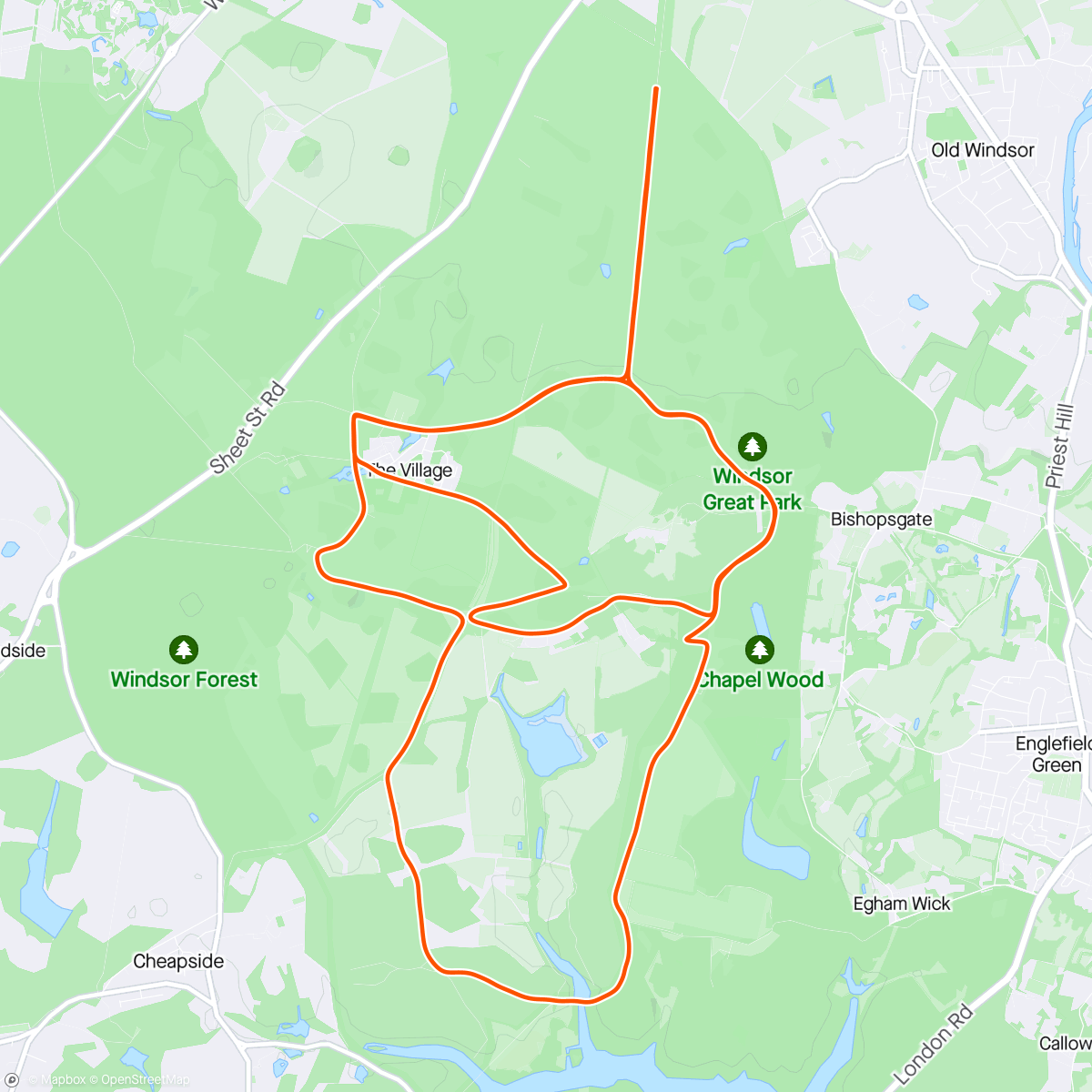 Map of the activity, Windsor Half Marathon 2023