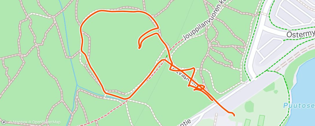 Map of the activity, Afternoon Walk