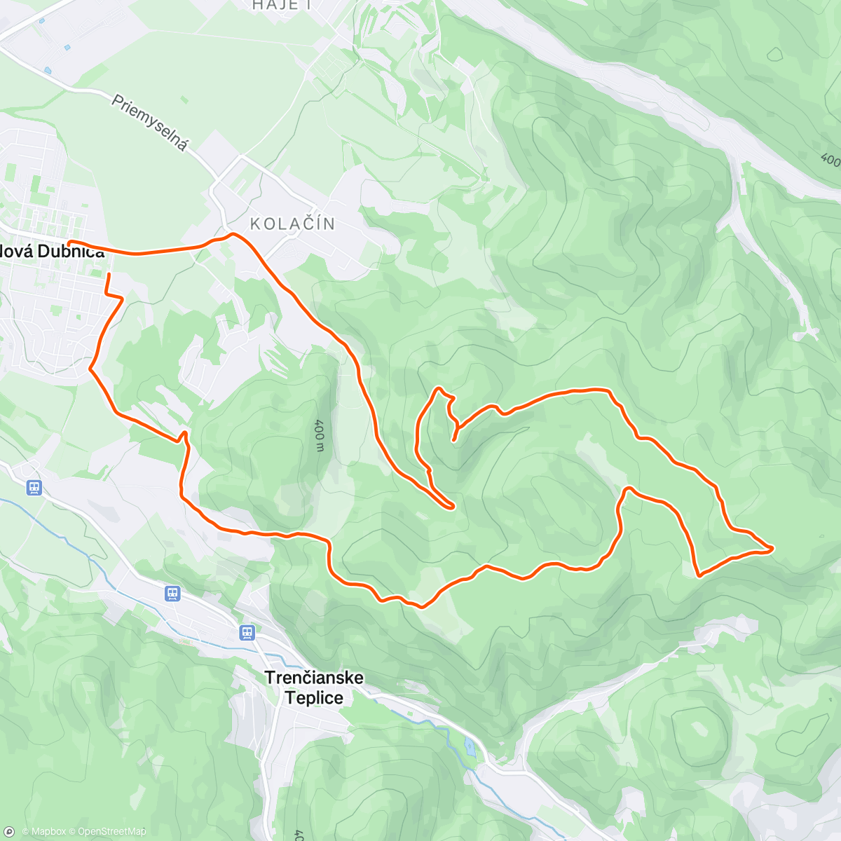 Map of the activity, Zimný okruh Ride