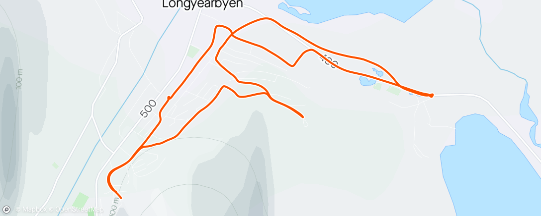 Map of the activity, Livets første bear-run