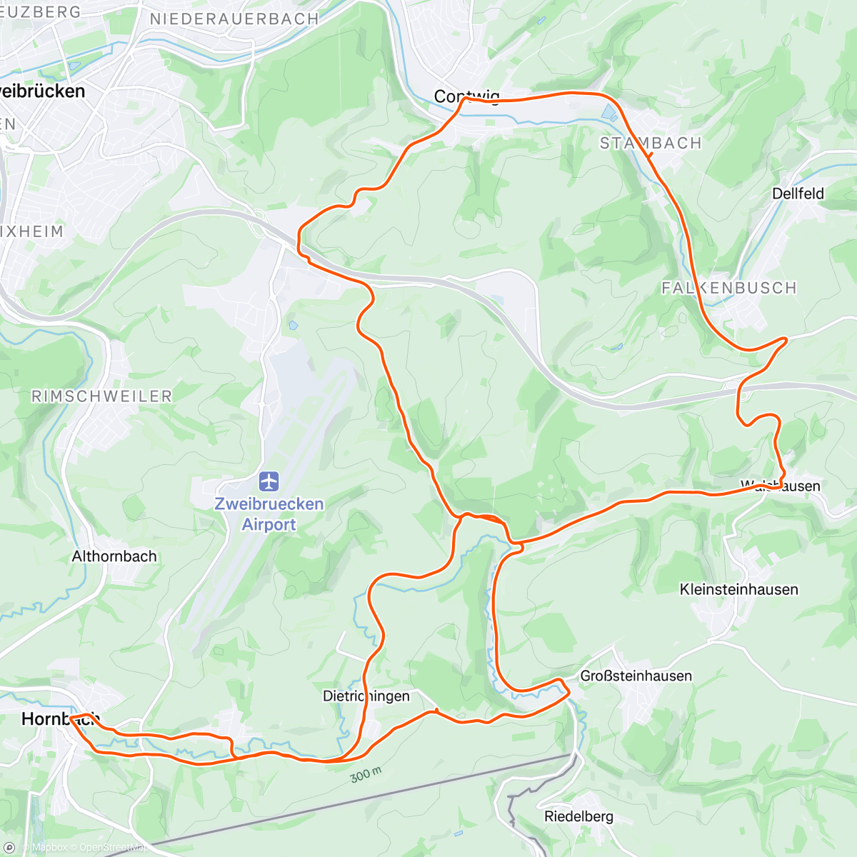 Map of the activity, dran bleiben