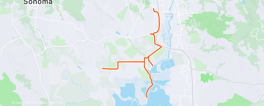 Map of the activity, Lunch Ride