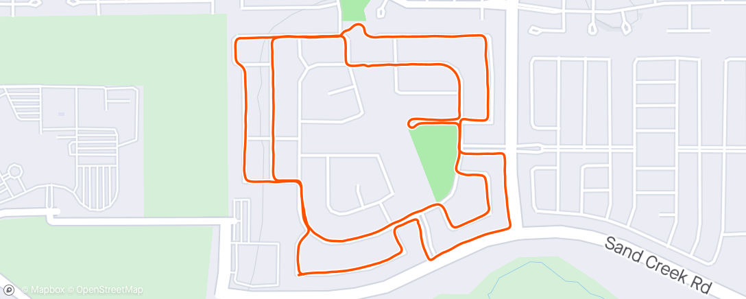 Map of the activity, Thu AM 5.7km #steady #run w/ @SpecialistAce 25¢ collected 3.52mi-35’52"-10'11"/mi 2024-04-11