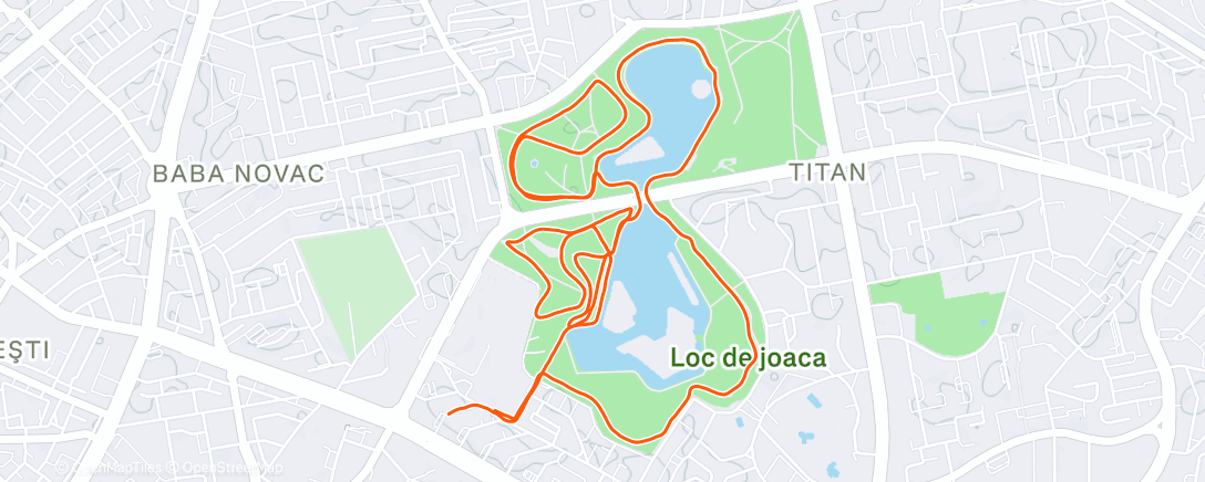 Map of the activity, Lunch Run