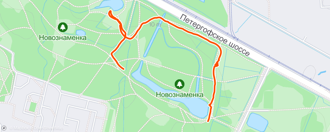 Map of the activity, Вечерняя прогулка