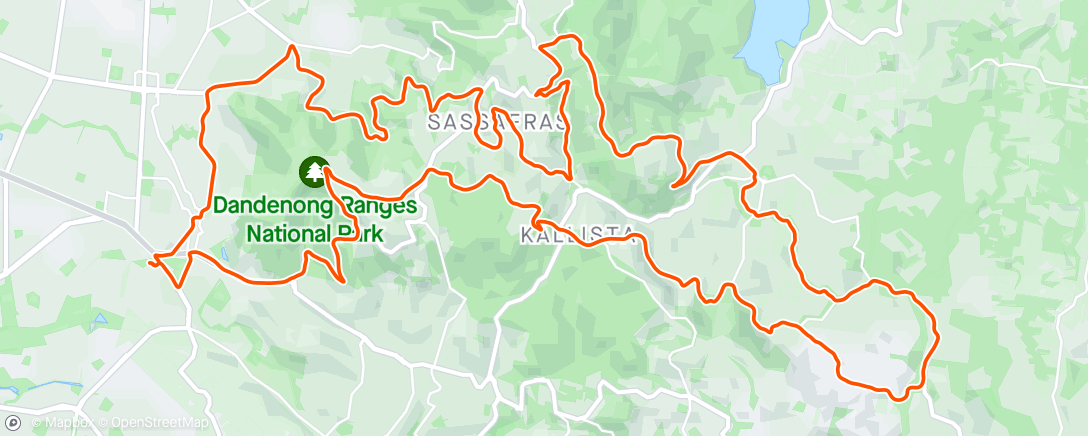 Map of the activity, 2h to go up and down many hills