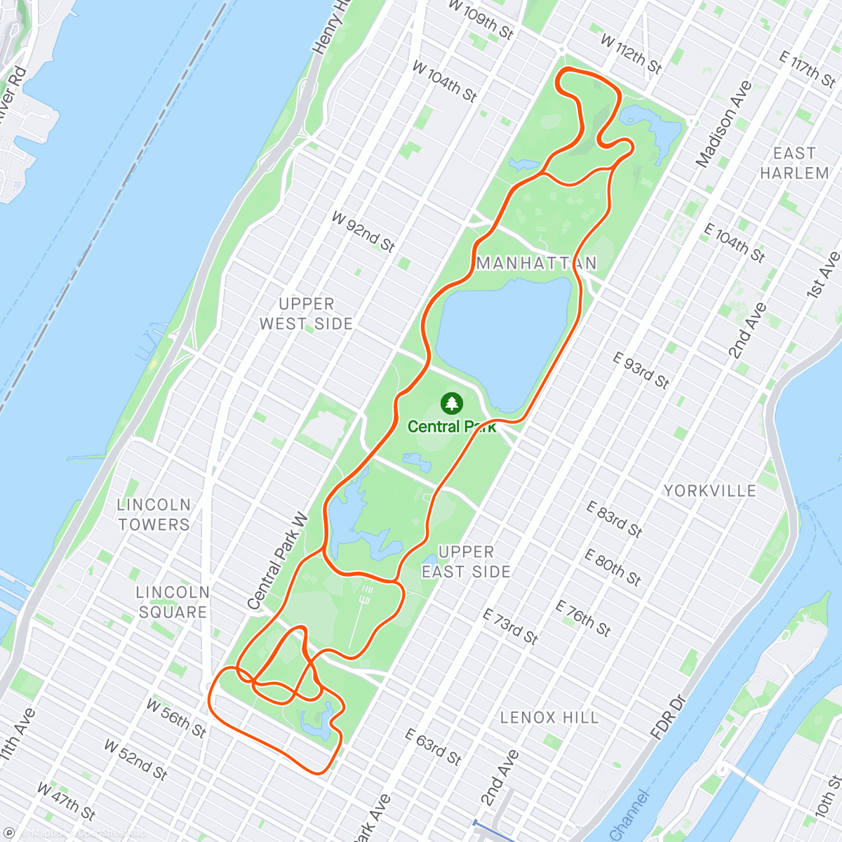 Map of the activity, Zwift - Max Aerobic in New York