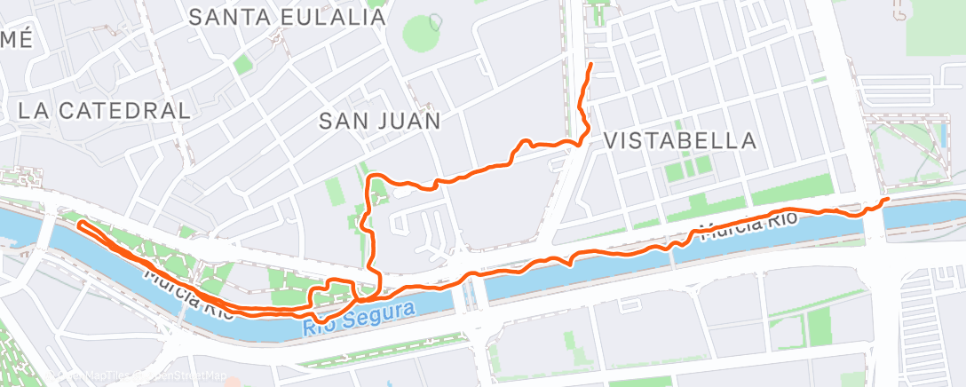 Map of the activity, Paseo con Mía