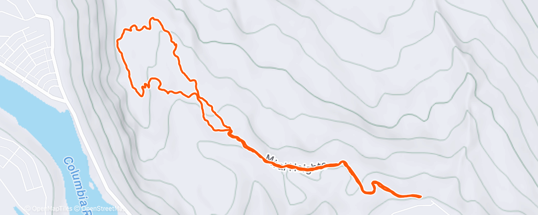 Map of the activity, Afternoon Hike