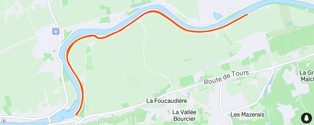 Map of the activity, Sortie vélo le matin