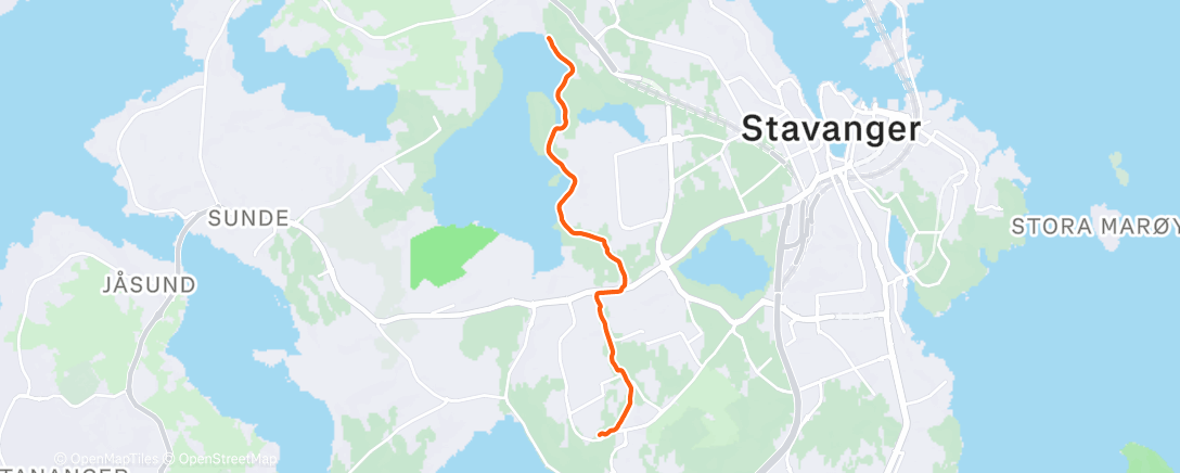 Map of the activity, Jogg hjem fra julaløpet 🎅🏻