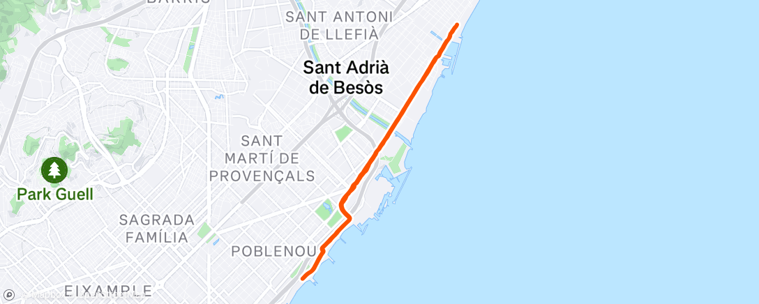 Carte de l'activité Carrera de mañana