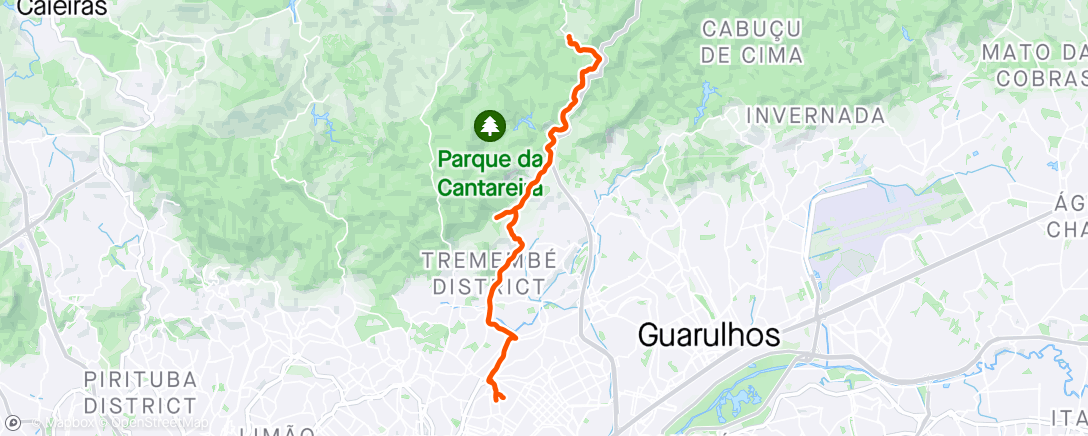 Map of the activity, Bate e volta Dib - Rancho do Vicente