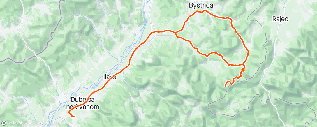 Karte der Aktivität „Hrubá Kačka Ride”