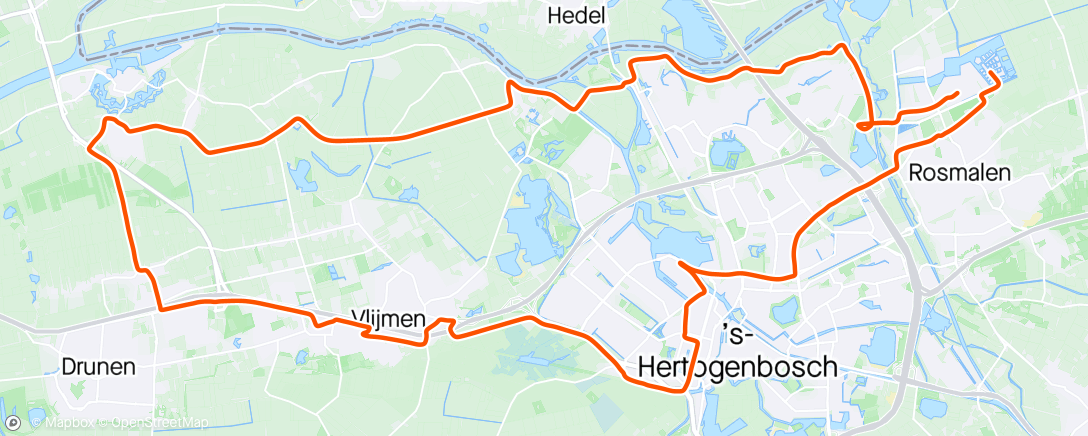 Map of the activity, Rondje Heusden met Eric