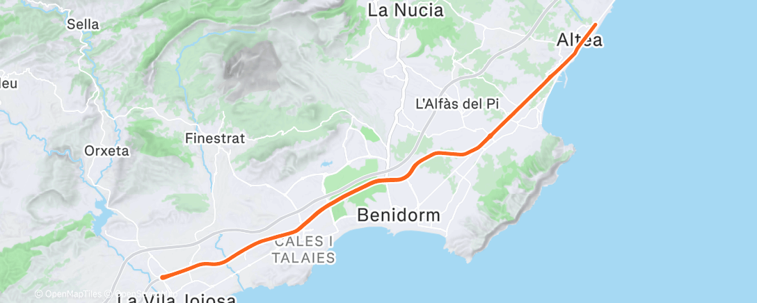 Map of the activity, Lunch Ride