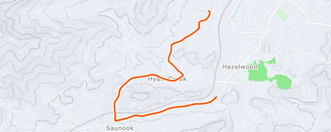 Mapa de la actividad (Afternoon Ride)