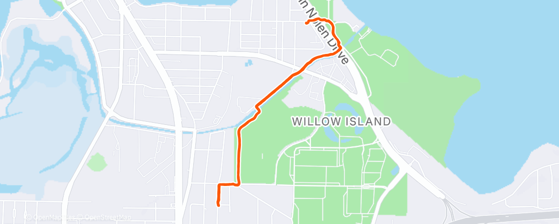 Map of the activity, Morning Walk