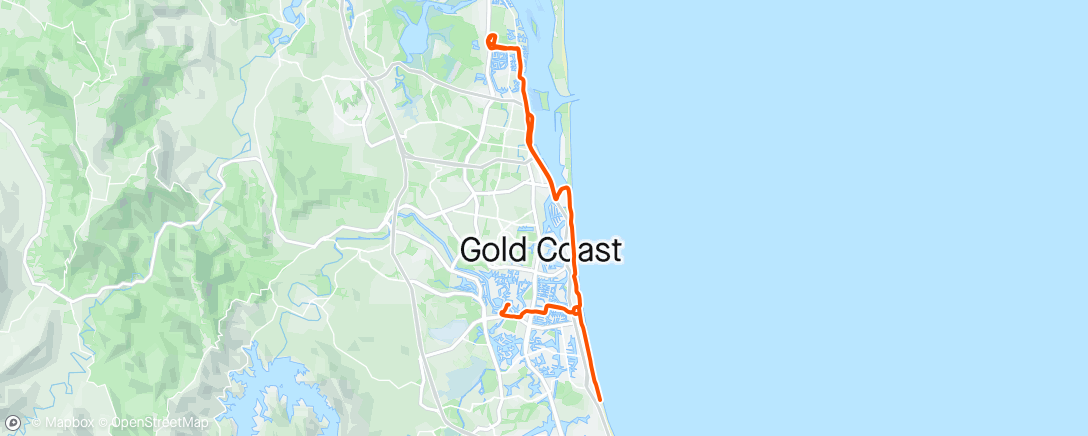 Map of the activity, Runaway bay crit