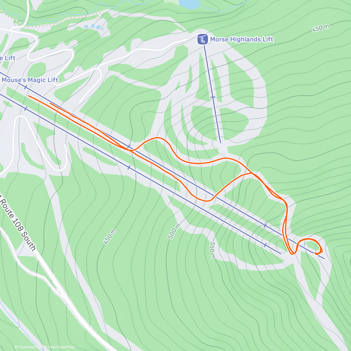 Mapa de la actividad, Splitboarding lap!