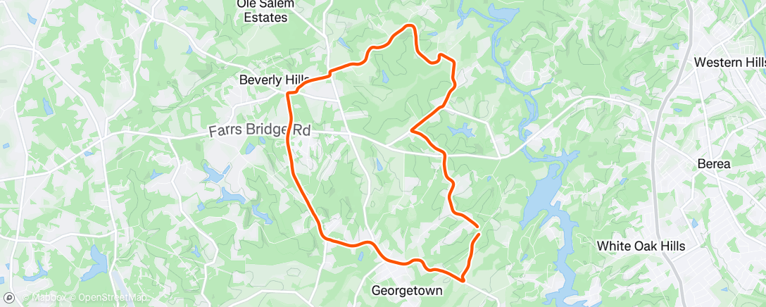 Map of the activity, Afternoon Ride