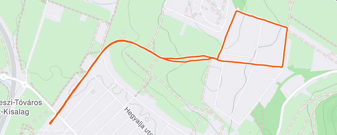 Map of the activity, Lunch Run