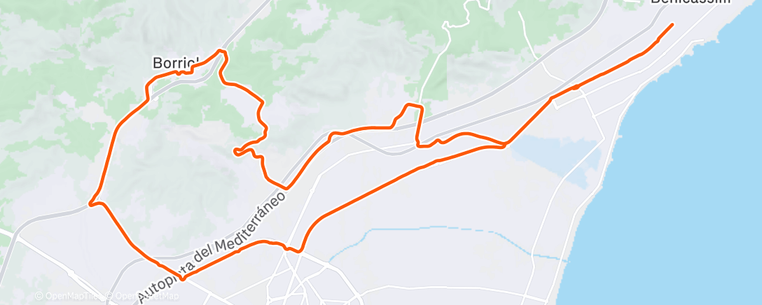 Map of the activity, Lunch Ride