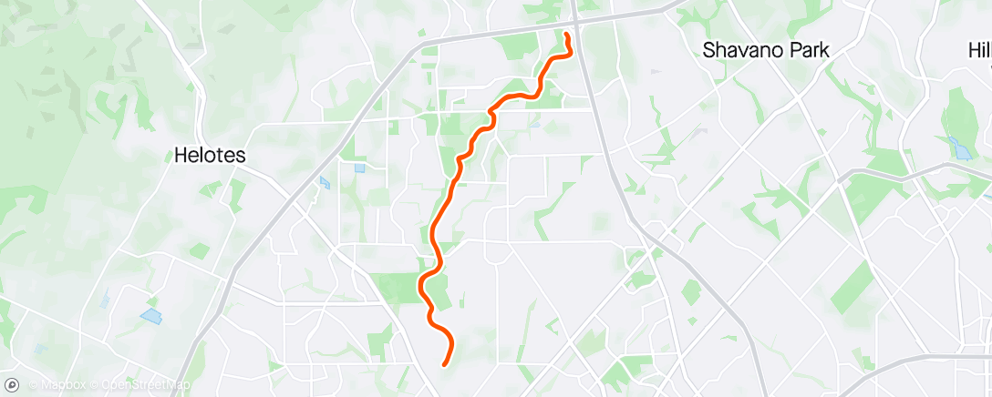 Map of the activity, North Leon Creek Trail