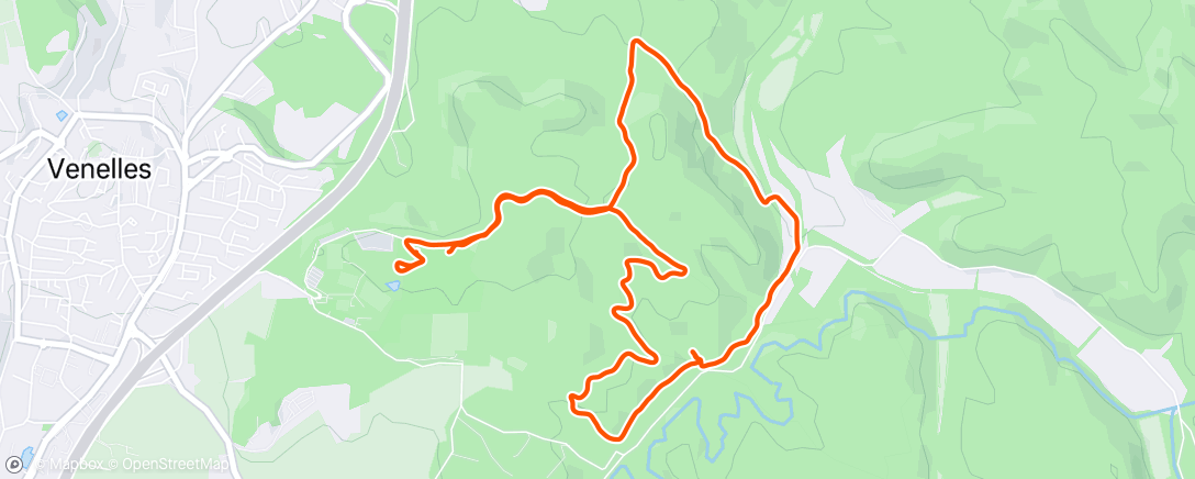 Map of the activity, Afternoon Run