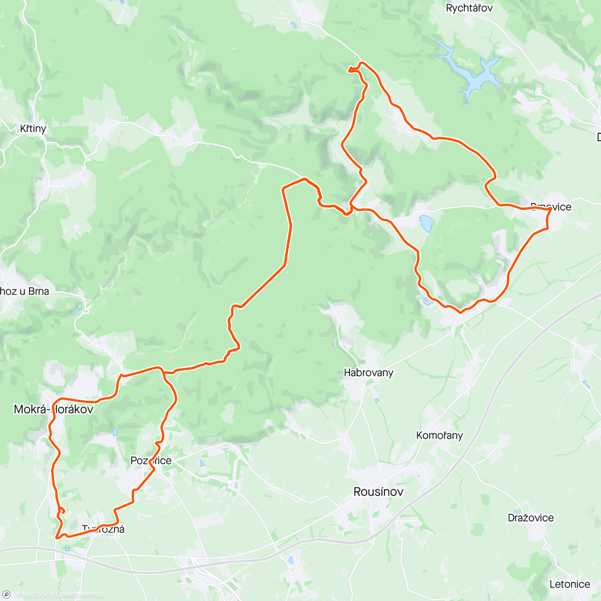 Map of the activity, Road 43